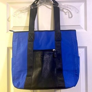LOLE royal blue & black yoga bag with side pouches & straps for your yoga mat
